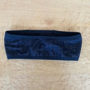 Prana fleece headband with cut out for pony tail